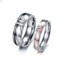 Wholesale fashion new designs couples country promise engraved finger ring